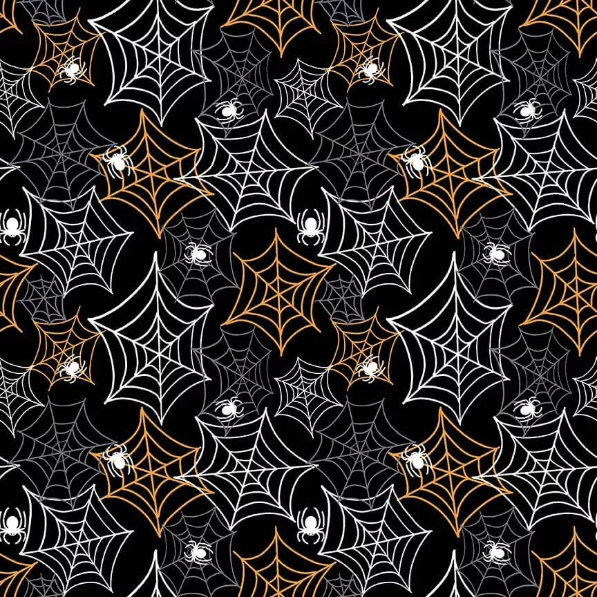{Henry Glass Nights of Olde Salem Spiderweb Black Glow in the Dark