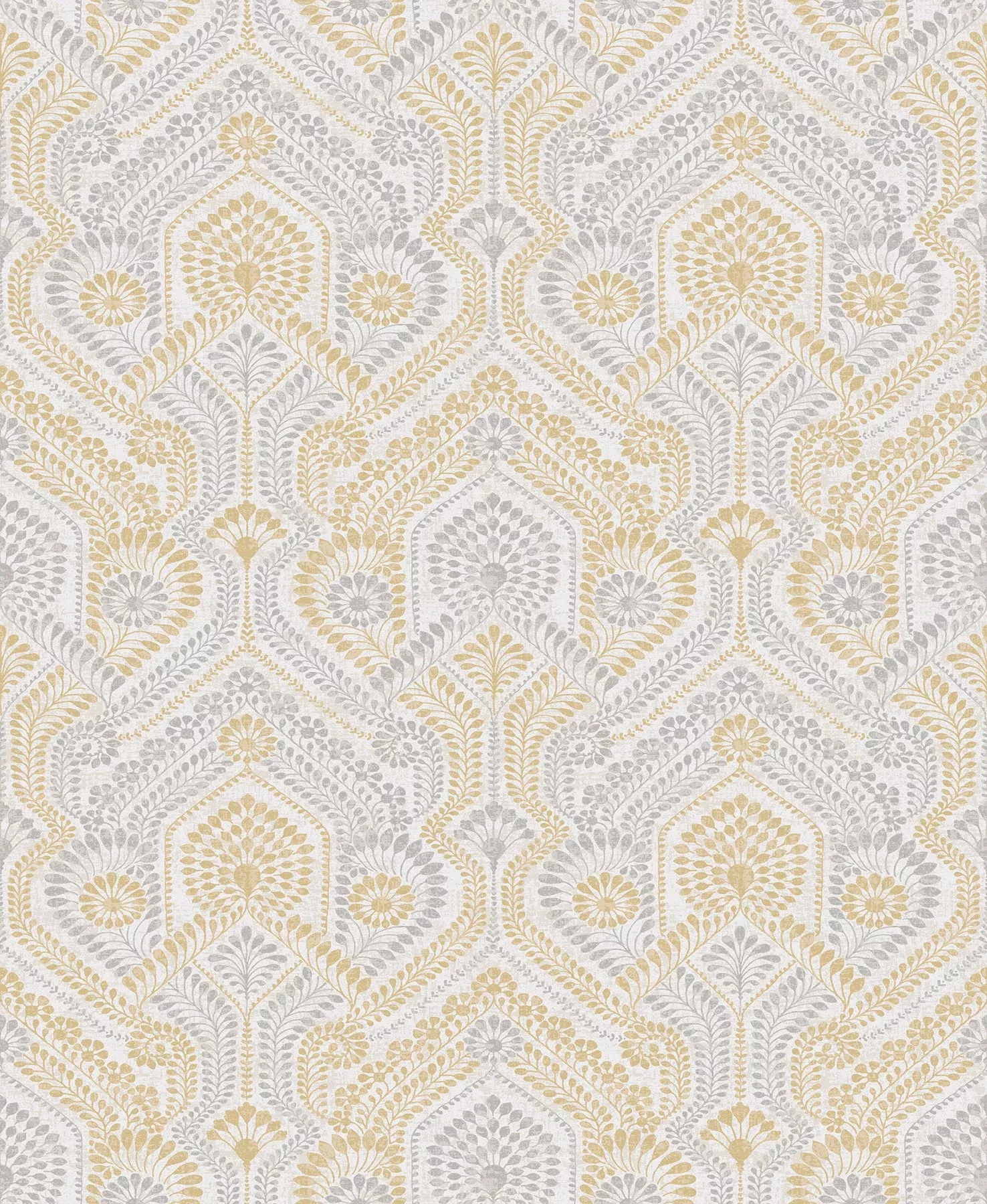 A-Street Prints 4074-26615 Fernback Yellow Ornate Botanical Wallpaper
